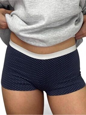 John galt brandy melville Navy blue polka dot boy shorts